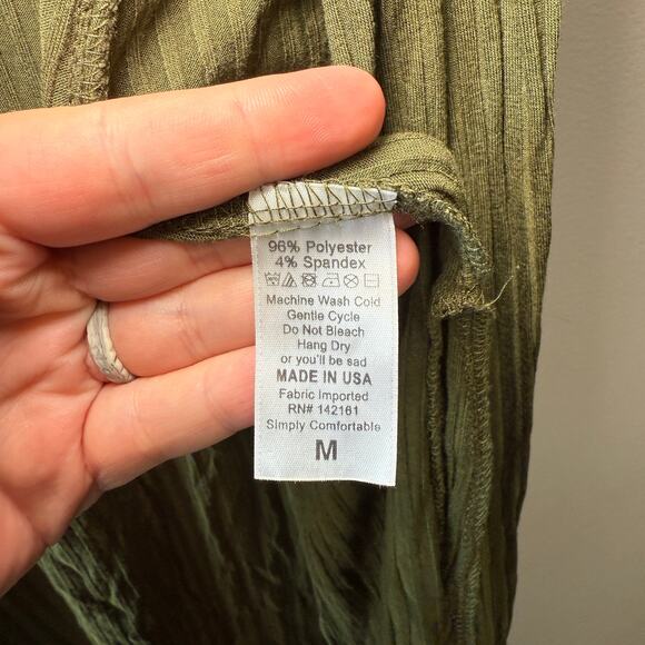 LuLaRoe Women's Sleeveless Long Kimono Top Olive Green Size Medium - Picture 5 of 6